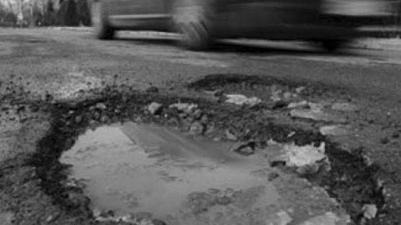 Due to the rains over the past two weeks, potholes have opened up on most of the city roads.    (Representational Image)