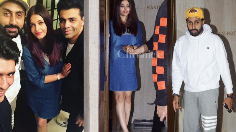 Abhishek-Aishwarya snapped at Manish Malhotras house with Karan Johar
