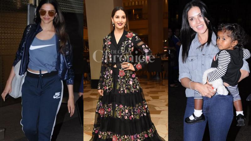 B-town celebs spotted: Deepika Padukone, Madhuri Dixit, Sunny Leone and others