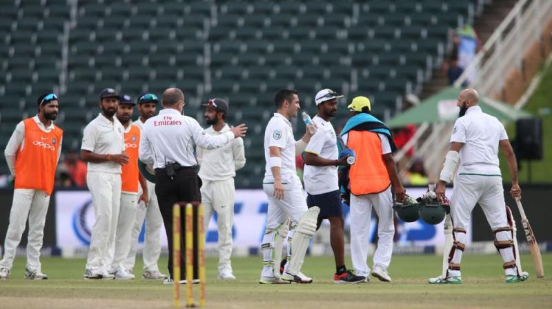 The  22-yard strip was the focus of attention as a number of batsmen from both sides received blows due to \steep unpredictable bounce and excessive seam movement\.(Photo: BCCI)