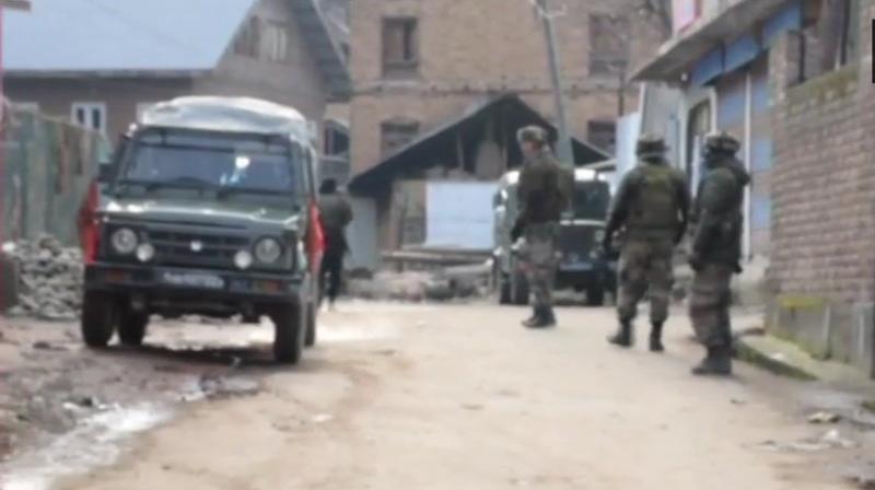 Police had information about the presence of terrorists hiding in a house in Pulwamas Tral. (Photo: ANI | Twitter)