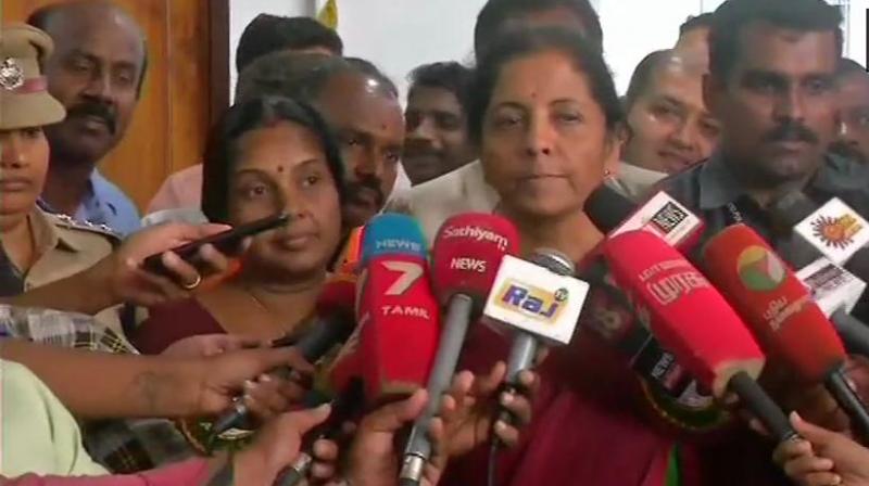 There is no relationship between the airstrike and elections. It was based upon intelligence inputs on terrorist activities in Pakistan, to be unleashed against India. It was not a military action, Sitharaman said. (Photo: ANI | Twitter)