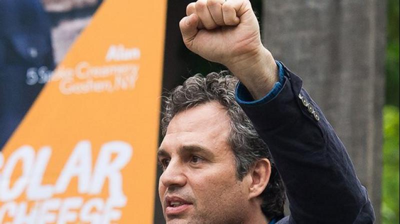 Stars including Mark Ruffalo, Jamie Lee Curtis and Josh Hutcherson joined thousands of Americans protesting Donald Trumps presidential victory. (Photo: AP)