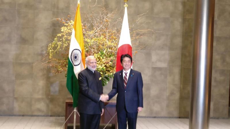 Ahead of the talks, Modi was accorded a guard of honour at Kantei, the Japanese Prime Ministers official residence. (Photo: MEA/Twitter)