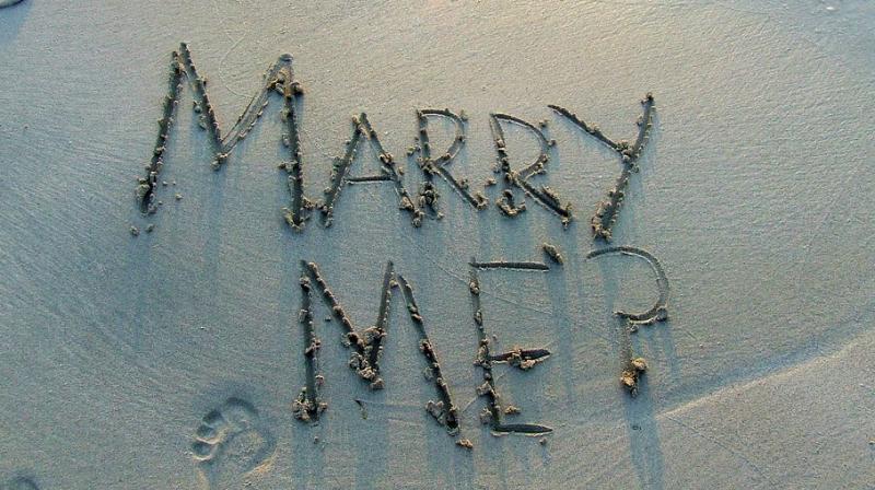 Couple propose to each other at the same time