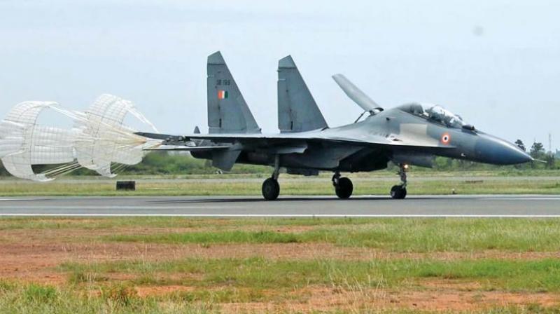 The wreckage of Sukhoi-30 MKI jet was found after four days of search mission on Friday. (Representational image)