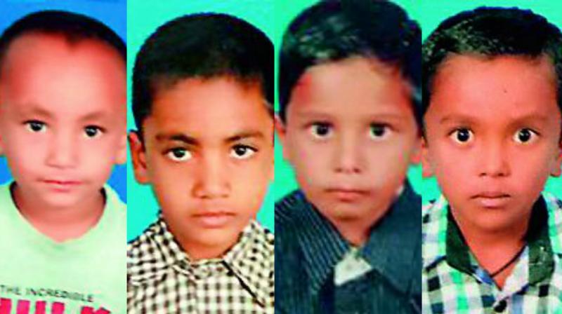 Kids who drowned in the Pendlipakala reservoir on Saturday.
