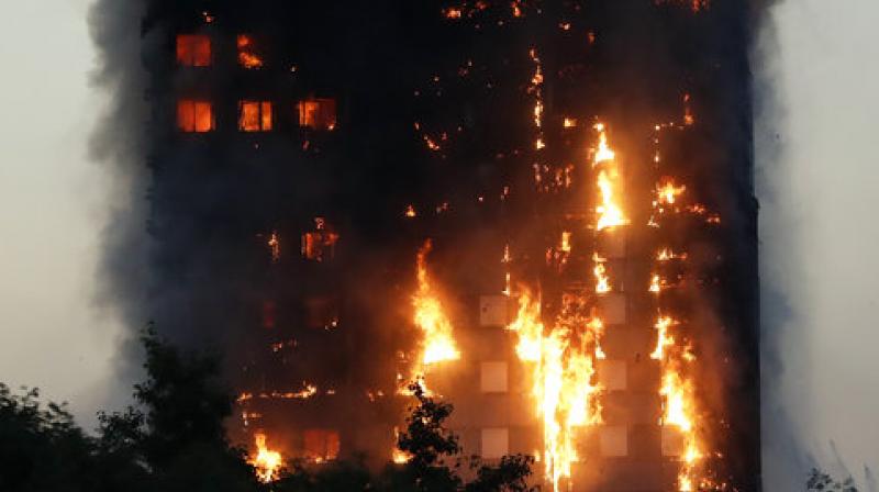 The London Fire Brigade said that 40 fire tenders and 200 firefighters were sent to tackle the flames. (Photo: videograb)