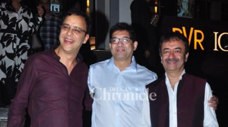 Vidhu Vinod Chopra, Abhijat Joshi and Rajkumar Hirani.