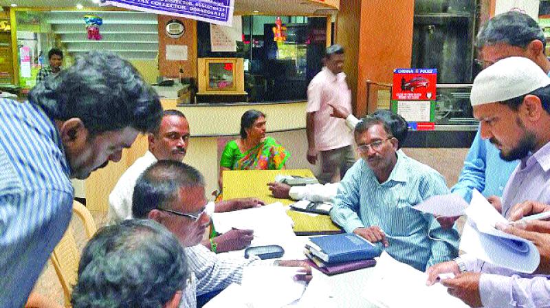 Chennai corporation officials on Tuesday conduct special camp to collect property tax at Spencer Plaza. (Photo: DC)