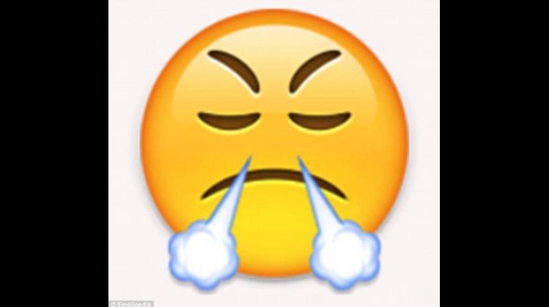 You might think that this emoji means anger. But it means proud and disdain.