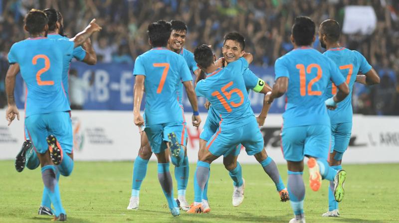 This will be the third match for India as part of its preparations against a team that is taking part in the January 5-February 1 Asian Cup, to be held in three cities of the UAE. (Photo: PTI)
