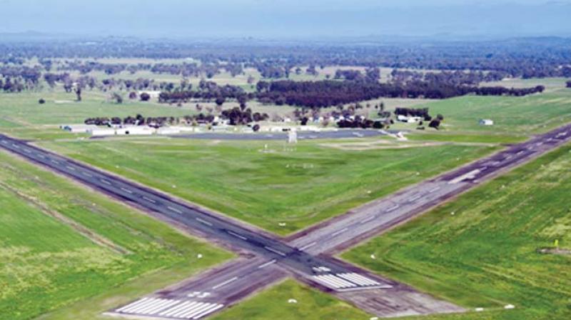 A file photo of the two runways at Mangaluru airport