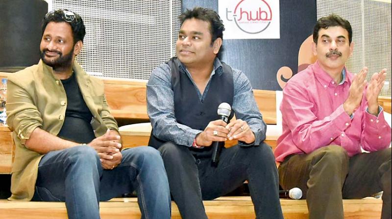 Resul Pookutty, A.R. Rahman and Jayesh Ranjan