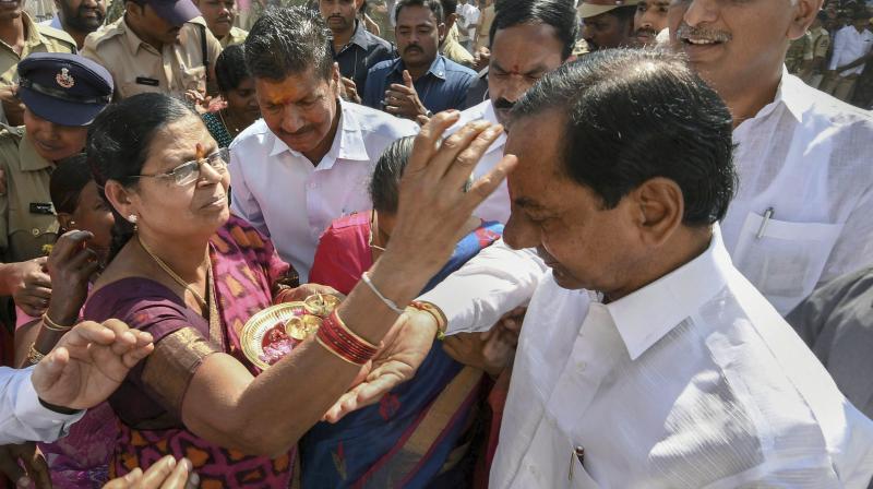 A confident KCR and his party members are heavily relying on the development work and welfare projects undertaken by the government. (Photo: PTI)