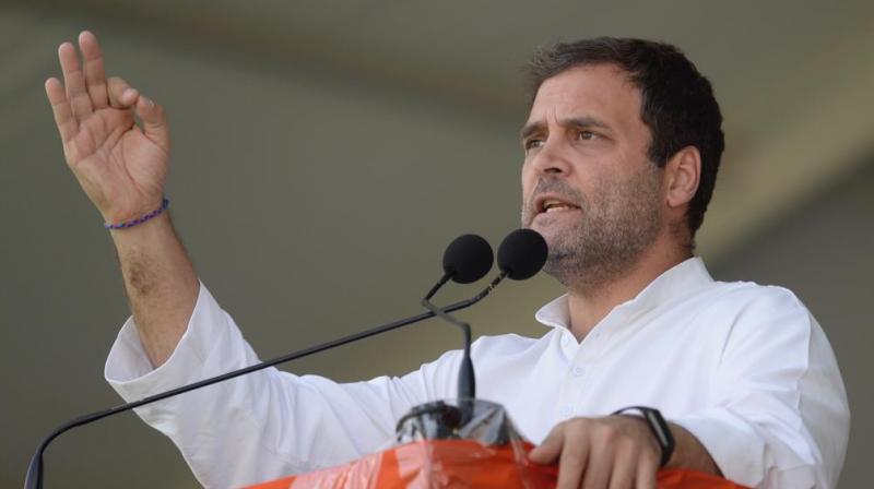 Rahul Gandhi also criticised K Chandrasekhar Rao for his partys understanding with AIMIM of Hyderabad MP Asaduddin Owaisi. (Photo: @INCIndia/Twitter)
