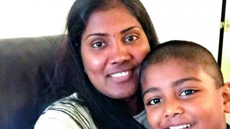 A picture of NRI techie Narra Sasikala and her son Anish Sai, taken from the albums. They were found dead on March 24 at their home in New Jersey.