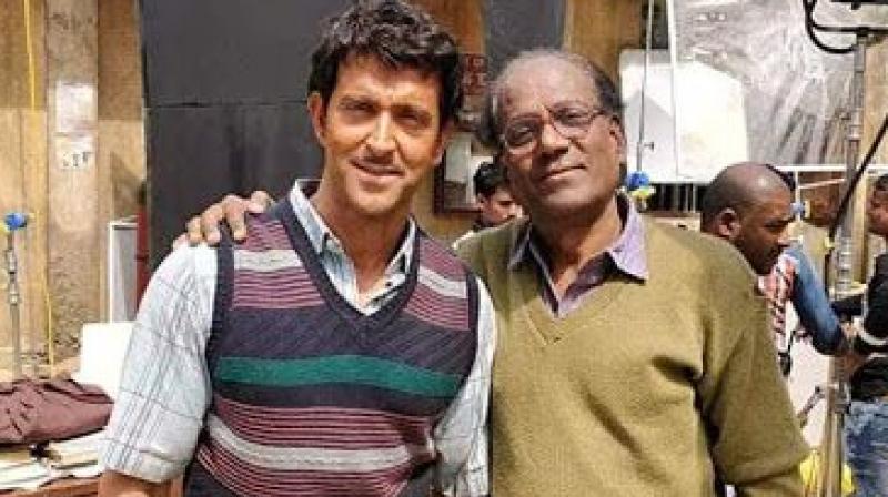 Hrithik Roshan with his Super 30 co-actor.