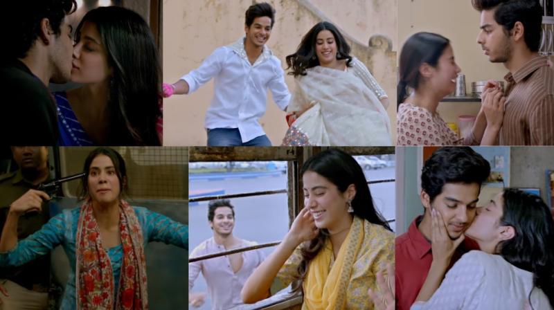 Screengrabs from Dhadak trailer. (Courtesy: YouTube/DharmaProductions)