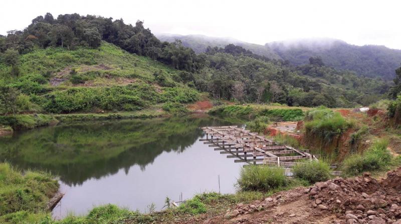 The check dam being built at Cheenkannipalli. (Photo: DC)