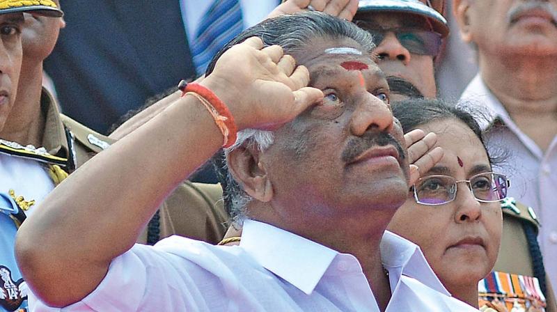 Tamil Nadu CM O. Panneerselvam at the Republic Day celebrations