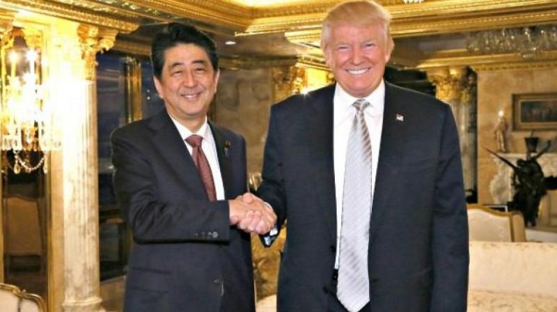 Japan Prime Minister Shinzo Abe and US President Donald Trump. (Photo: AP)