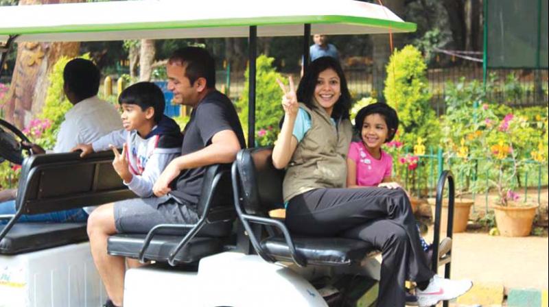A file photograph of a family at Cubbon Park