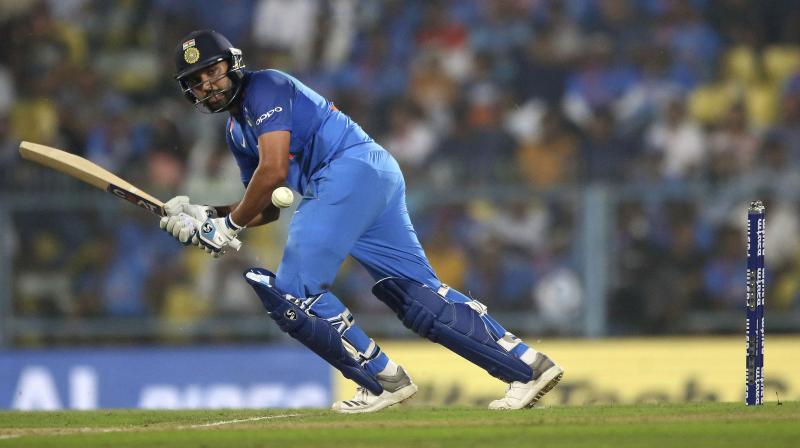 The right-handed opener currently stands on the 8th spot in the list of batsmen with most sixes in ODI after already surpassing Sourav Gangulys record of 190 sixes in the opening match. (Photo: AP)
