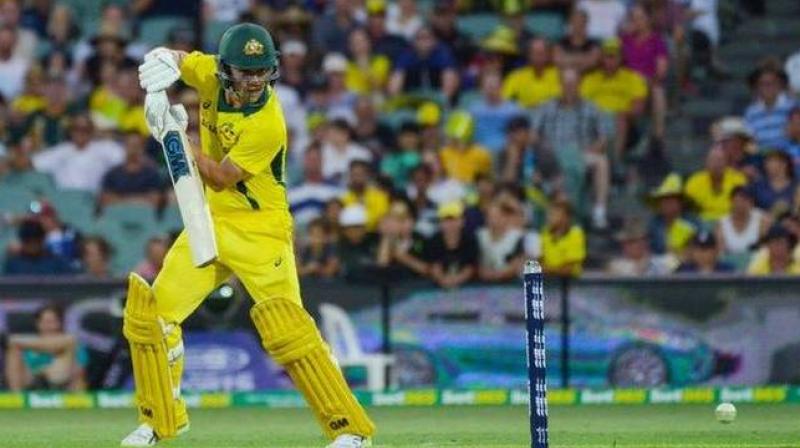 Travis Head, who was brought into the side in place of the injured Aaron Finch, looked destined for a second international century but fell four runs short of the milestone when he slapped the ball straight to Morgan at mid-on off Chris Wood.(Photo: AFP)