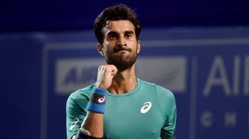 Yuki Bhambris next opponent is 21st seed American Ernesto Escobedo, who brushed aside Tatsuma Ito from Japan 6-1, 6-3 in his second round match. (Photo: PTI)