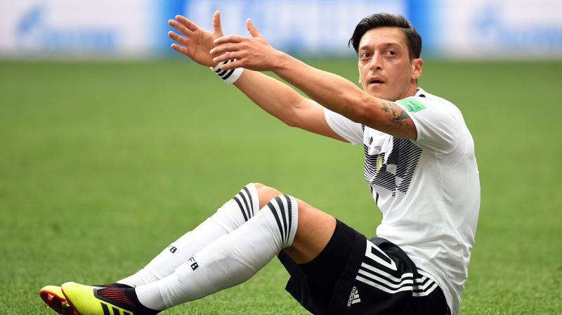 \Arguably the issue that has frustrated me the most over the past couple of months has been the mistreatment from the DFB, and in particular the DFB President Richard Grindel,\ Mesut Ozil said in a four-page statement sent out in three images on Twitter and Instagram. (Photo: AFP)