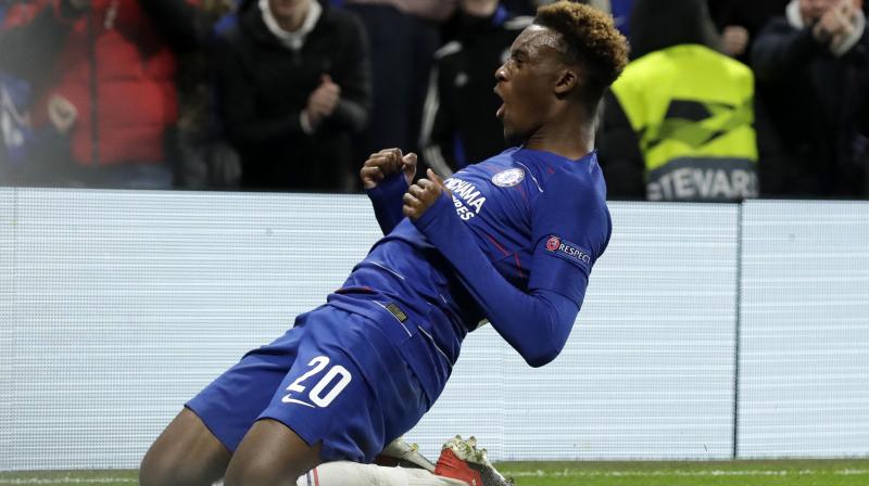 18-year-old Callum Hudson Odoi scored his first goal for Chelsea in their easy win over PAOK. (Photo: AP)