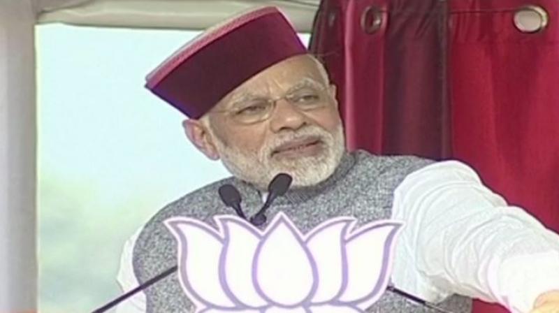 Modi was addressing a rally in Rait for the upcoming Himachal Pradesh elections. (Photo: ANI | Twitter)