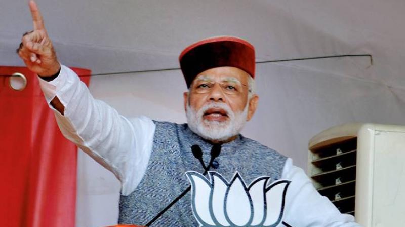 Modi was addressing a rally in Rait for the upcoming Himachal Pradesh elections. (Photo: PTI)