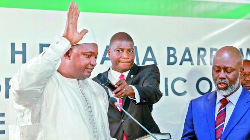 Mr Barrow was sworn-in on January 19 at the Gambian Embassy in neighboring Senegal because of security threats as Jammeh clung to power.