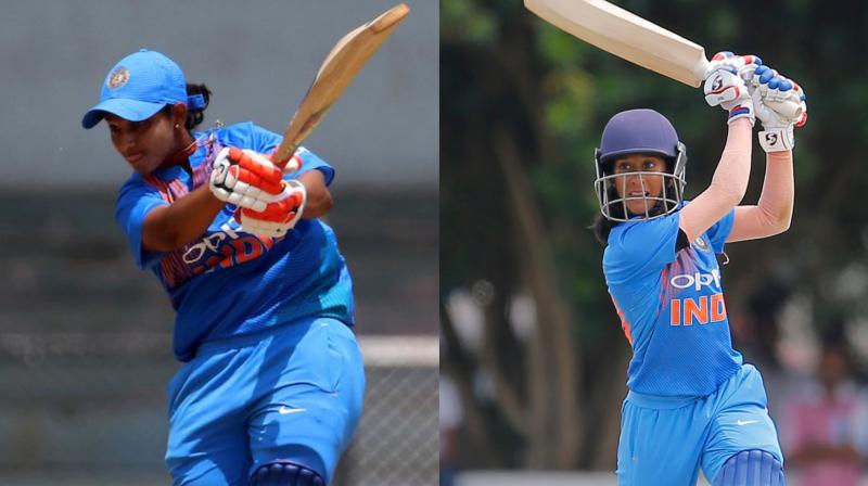 Anuja Patil (3/36 and 54 not out off 42 balls) and Jemimah Rodrigues (52 not out off 37 balls) took Indian women to a series-sealing win over hosts Sri Lanka. (Photo: BCCI Women Twitter / AP)