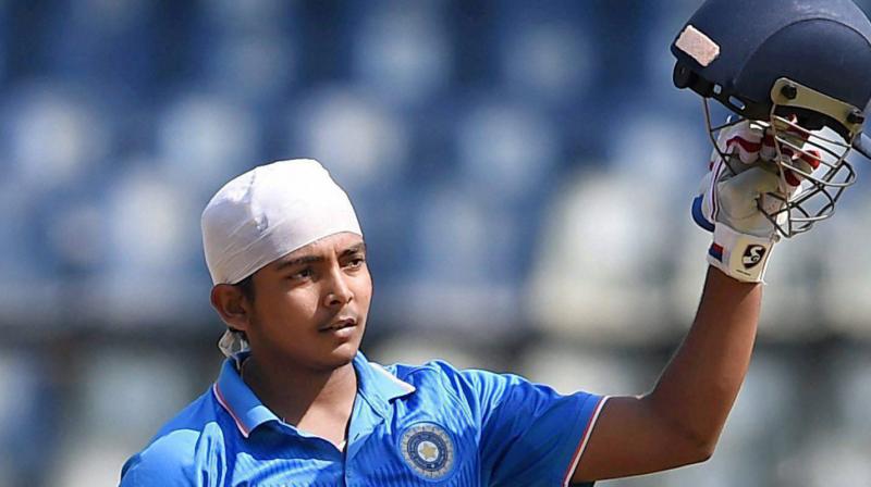 Prithvi Shaw has been the talk of the town in the ongoing ICC U-19 World Cup. The captain has led his side from the front, helping his team reach the quarterfinal stage of the multi-nation tournament.(Photo: PTI)