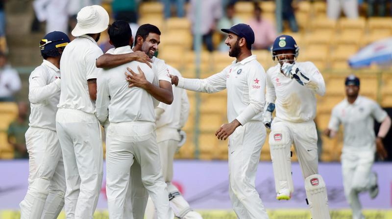 India bounced back in style to win the second Test after suffering a heavy defeat in the series opener at Pune. (Photo: PTI)