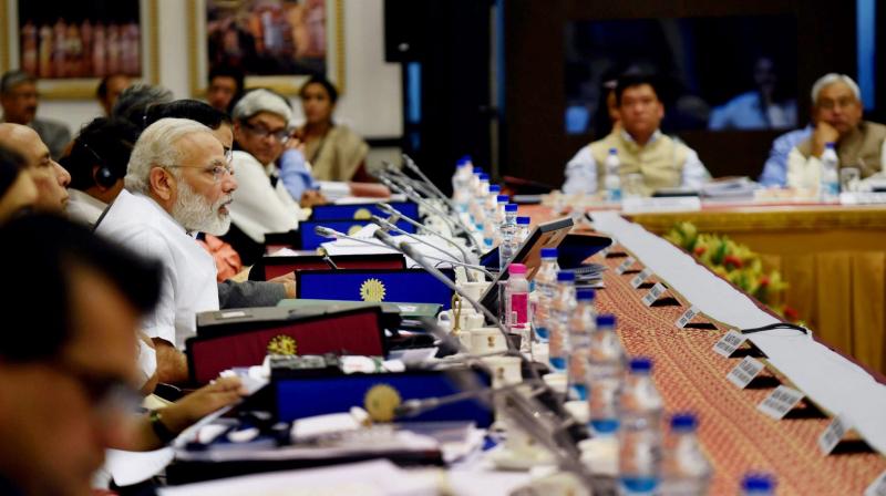 Prime Minister Narendra Modi chairing the 3rd Governing Council Meet of the NITI Aayog in New Delhi. (Photo: PTI)
