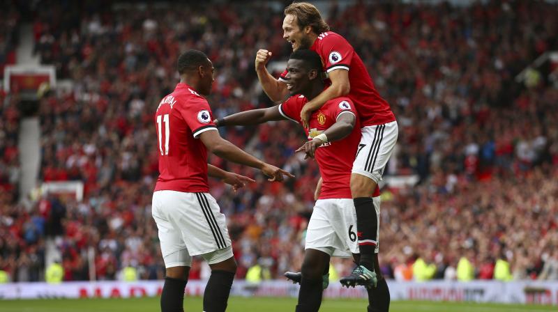 Eric Bailly, Romelu Lukaku, Paul Pogba and Anthony Martial scored a goal each as Manchester United secured a 4-0 victory at Swansea City. (Photo: AP)