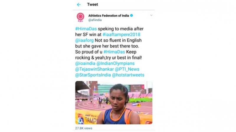 The athlete from the state of Assam showed much more grace and sense when she replied:  My English isnt that good, maybe just 40 per cent fine by normal standards. There is nothing wrong with it and I havent felt bad at all.