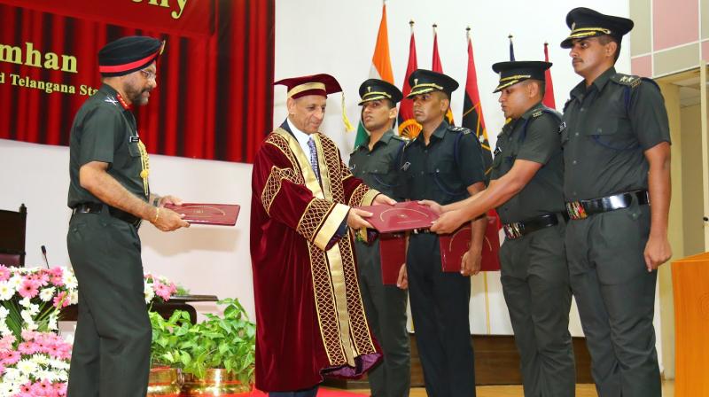Chief Minister K. Chandrashekar Rao awards defence personnel