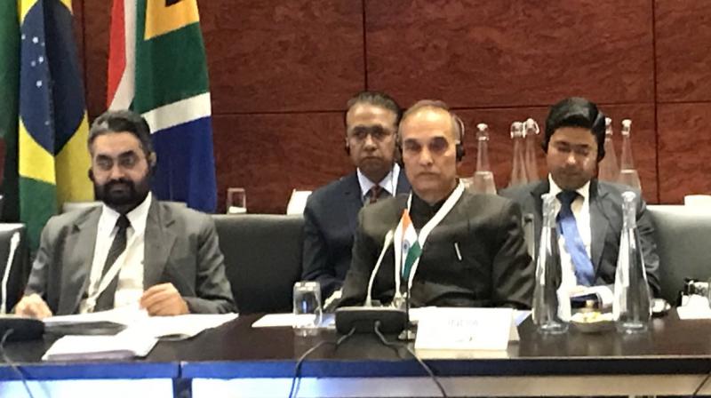 On the sidelines of the BRICS Education Ministers meeting here, the minister of state for HRD echoed the views of his counterparts that many of the current traditional jobs will become redundant or demand different qualification requirements in future. (Photo: @dr_satyapal/Twitter)