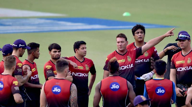 : Star batsman Virat Kohli might be returning to action in IPL after a long break but Kolkata Knight Riders coach Jacques Kallis is not too bothered about the India skipper and said his team has plans in place for the entire Royal Challengers Bangalore side. (Photo: PTI)