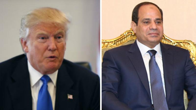 US president-elect Donald Trump and Egypt President Abdel Fattah al-Sisi. (Photo: AP)
