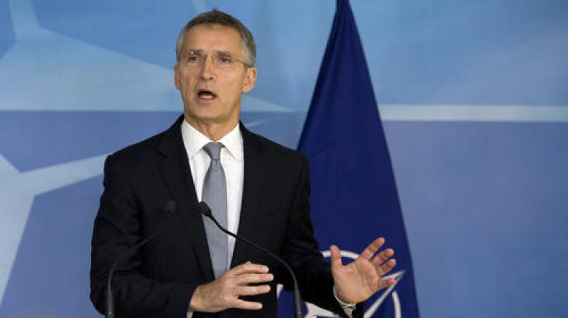 NATO Secretary-General Jens Stoltenberg answers questions about the US presidential election at the NATO headquarters in Brussels. (Photo: AP)