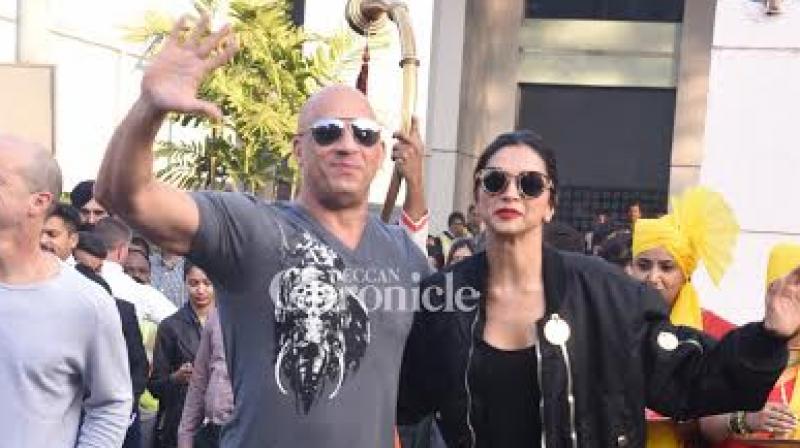 Vin Diesel and Deepika Padekone are in Mumbai to