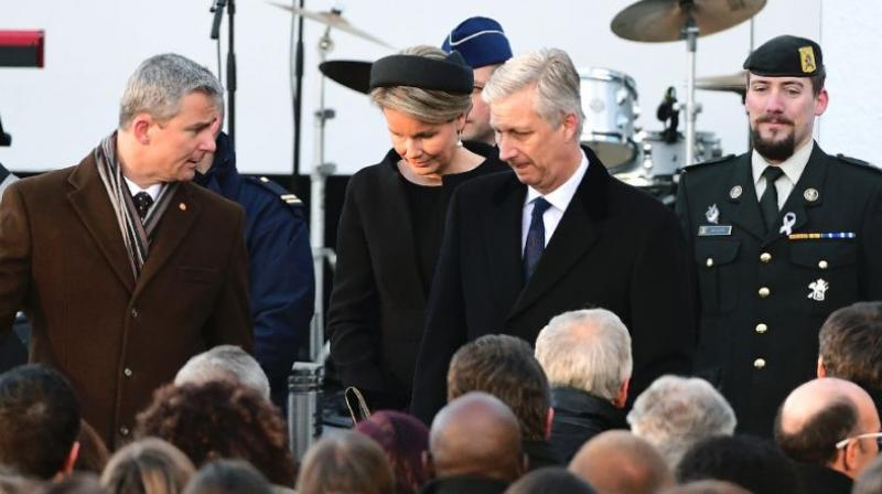 King Philippe and Queen Mathilde arrive at Brussels international airport for ceremony to mark the first anniversary of the twin Brussels attacks by Islamic extremists (Photo: AFP)