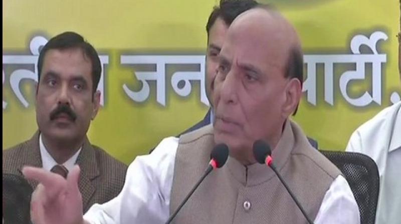 Alleging that Congress promises were like post-dated cheque, Singh said that party manifesto has nothing new and is just a repetition of its earlier manifesto. (Photo: ANI)