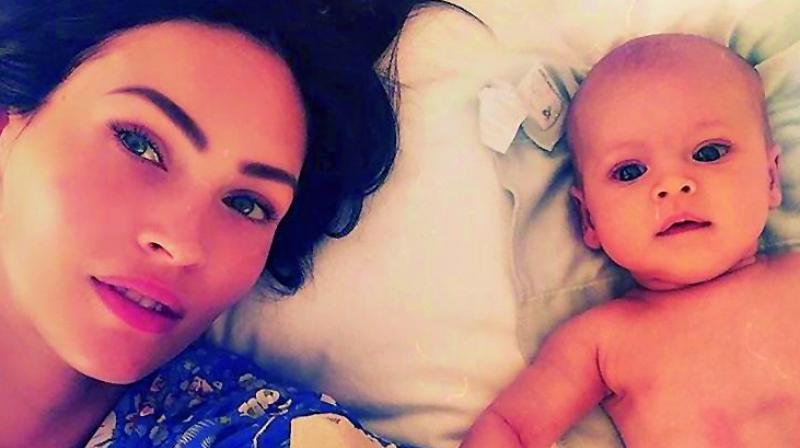 Megan Fox with her son